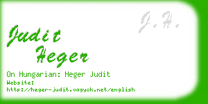 judit heger business card